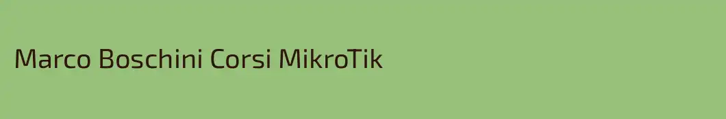 Marco Boschini Corsi MikroTik